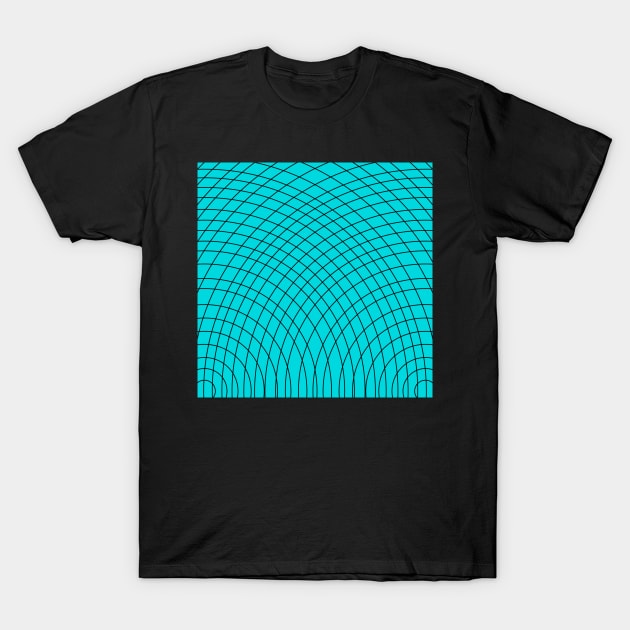 Turquoise arched geometric pattern T-Shirt by RavenRarities